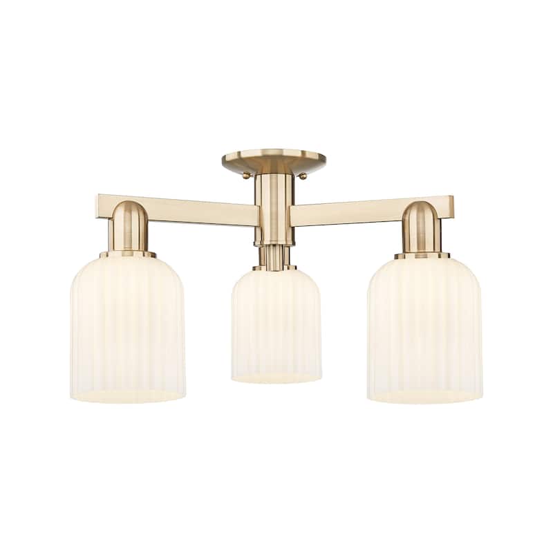 Innovations Lighting Downtown Urban - Bridal Veil - 3 Light 23" Semi-Flush Mount Light