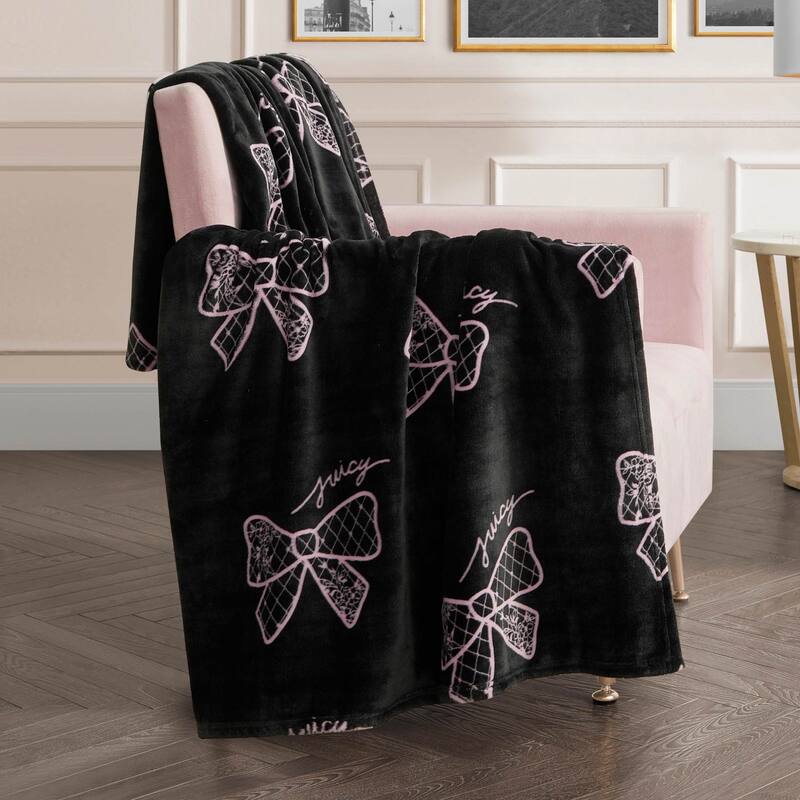 Juicy Couture 60"x70" Plush Throw Blankets