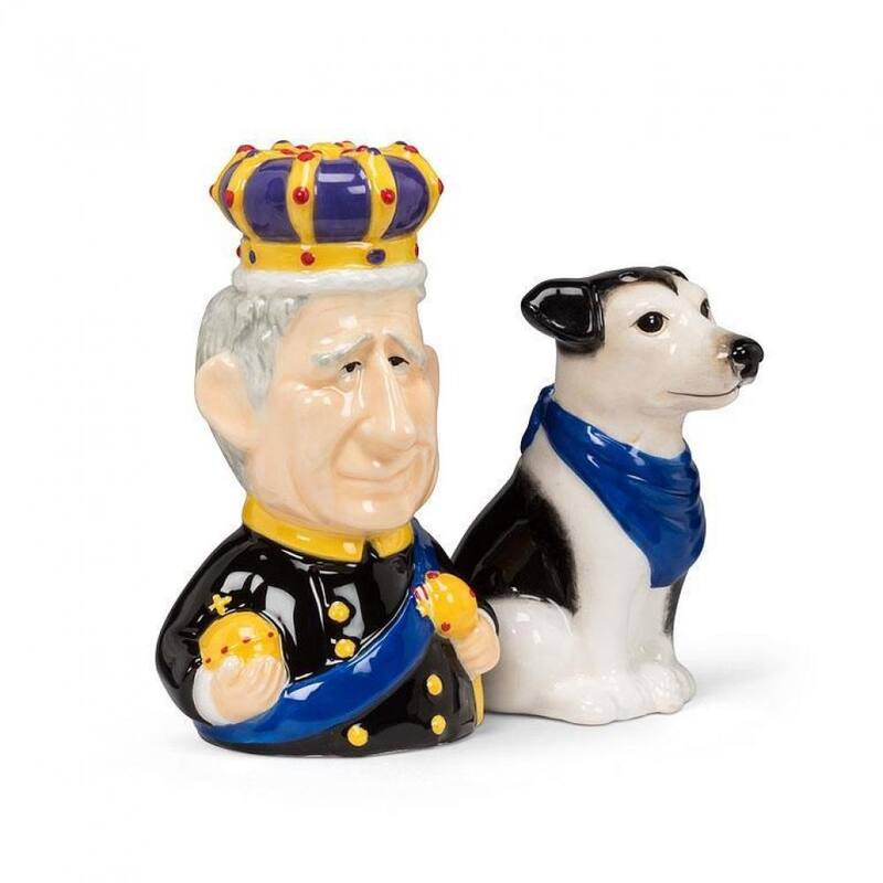 King & Jack Russell Salt & Pepper Shaker - Multi - 2 Piece