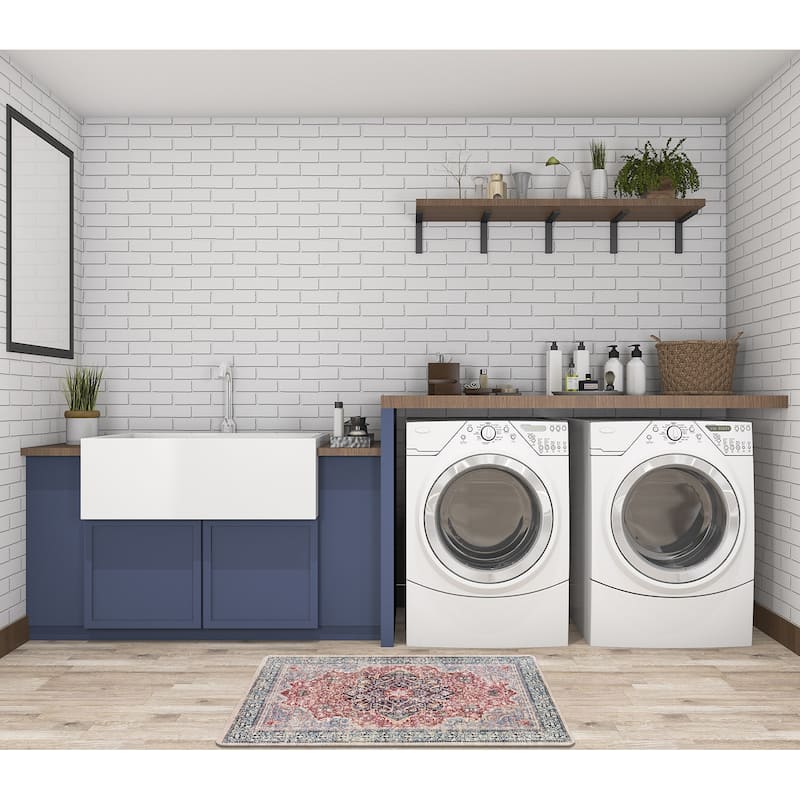 Transitional Medallion Cushioned Anti Fatigue Standing Kitchen Mat