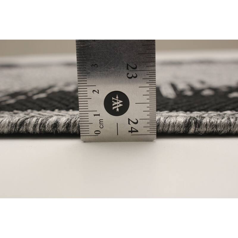 ECARPETGALLERY Machine Woven Edge Grey Area Rug