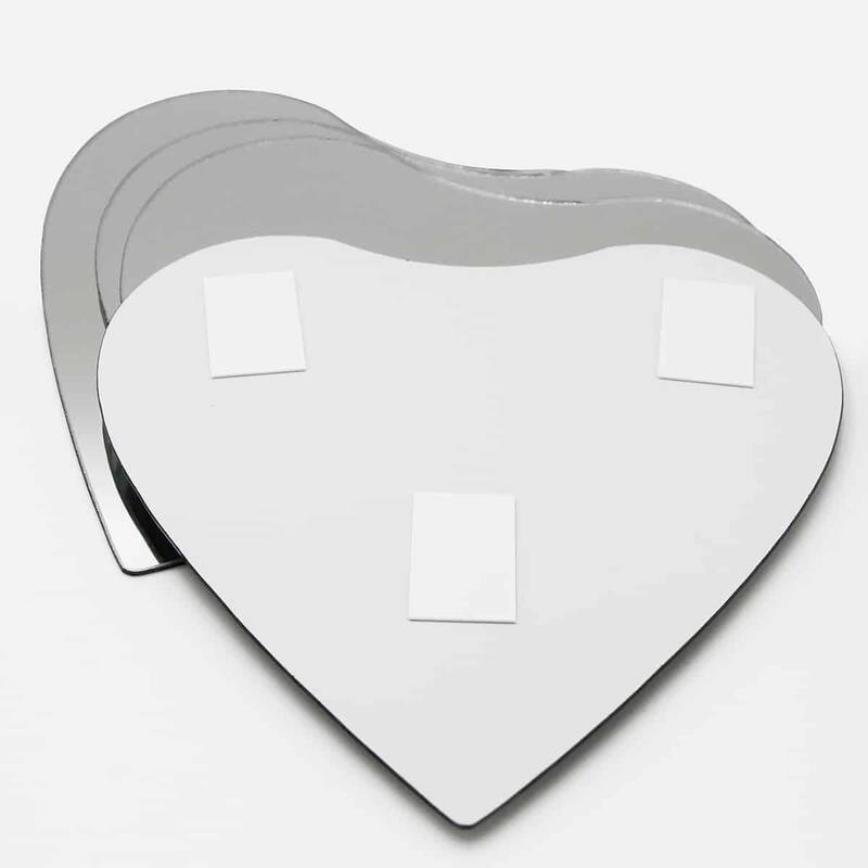 Small Decorative Wall Self Adhesive Shaped Mirrors - Set of 4