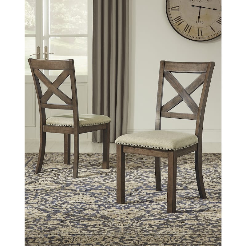 Signature Design by Ashley Moriville Grayish Brown 7-Piece Dining Package