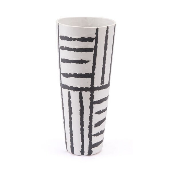 Small Grpahic Vase Black & White
