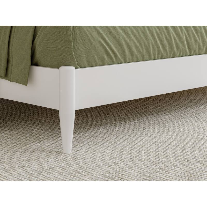 Valencia Solid Wood Low Profile Sleigh Platform Bed