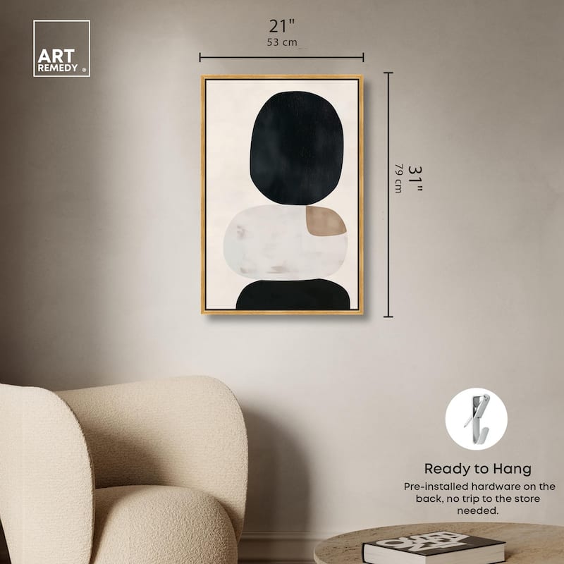 Pebble Pillars II Canvas by Art Remedy