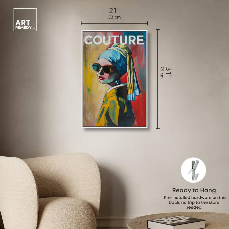 Pearl Earring Cover Canvas by Art Remedy