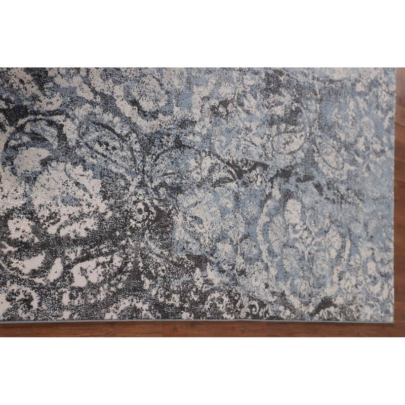 Blue Art & Craft Turkish Area Rug Machine Made Carpet - 5'0" x 8'0"