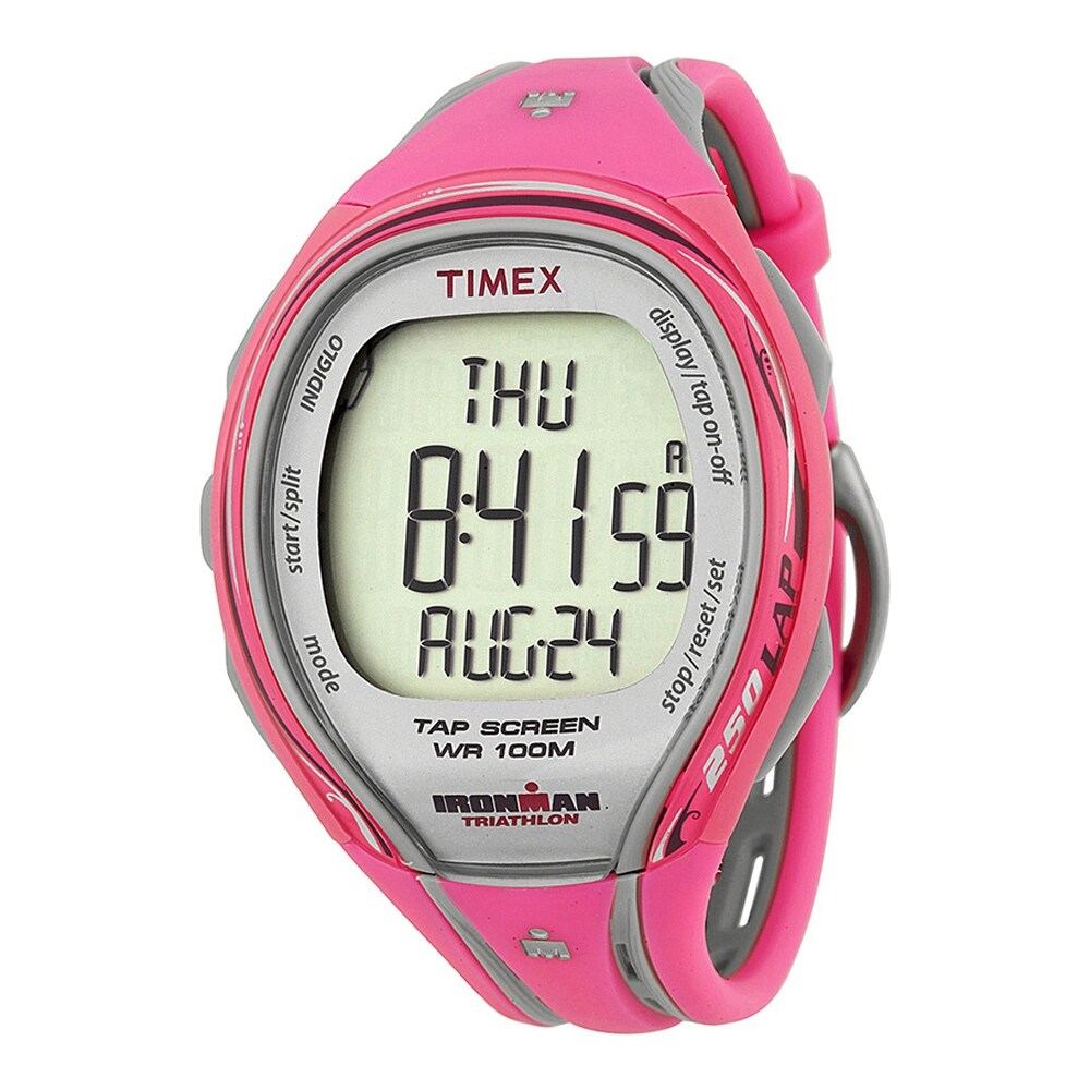 Shop Timex T5k591 Ladies Female Pink Plastic 47mm Quartz Digital Chronograph Alarm Watch Overstock 30584183