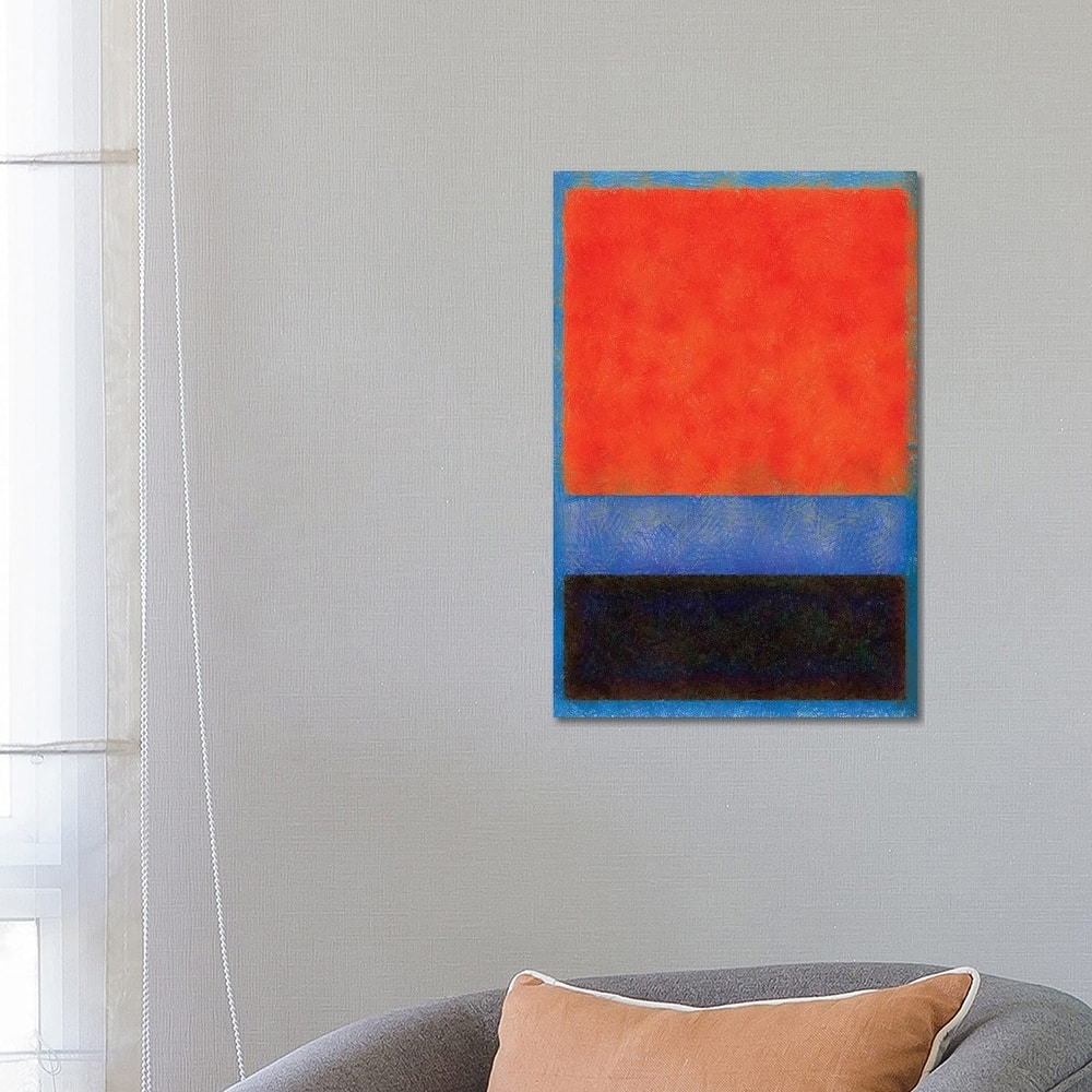 iCanvas "Rothko Style Red Black And Blue" by Tom Quartermaine Canvas Print