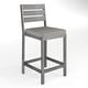 preview thumbnail 12 of 20, Martha Stewart 2PK All-Weather Patio Bar Stools with Seat Cushions - 19.5"W x 22.5"D x 44.5"H Gray