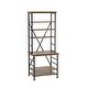 preview thumbnail 4 of 7, Rendrick Farmhouse Adjustable Shelves Bookcase by Furniture of America