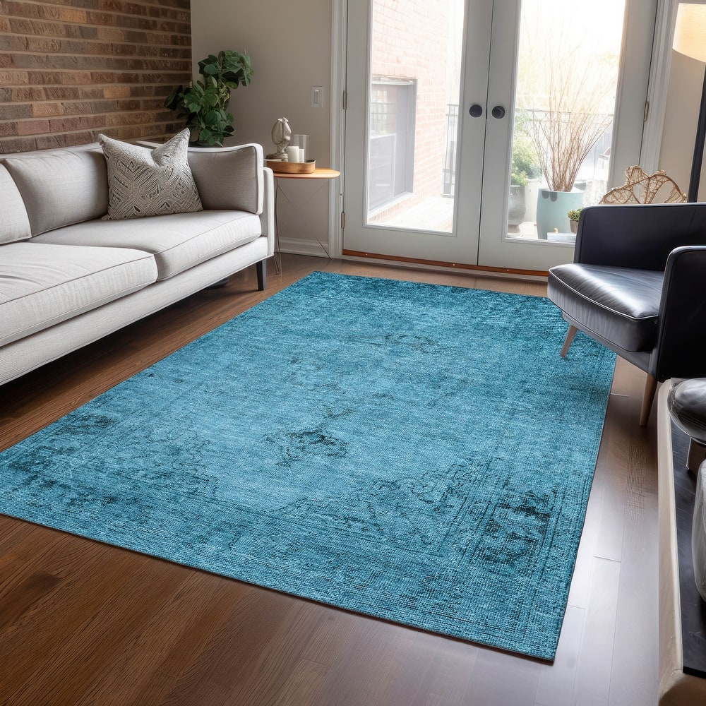 Machine Washable Indoor/ Outdoor Chantille Vintage Traditional Rug