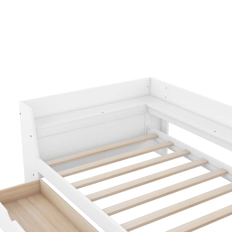 Twin Pine Daybed with Shelves, Drawers & Charging Station
