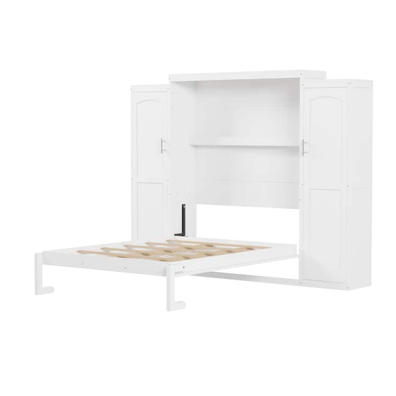 Full Murphy Bed with Wardrobes & Shelves