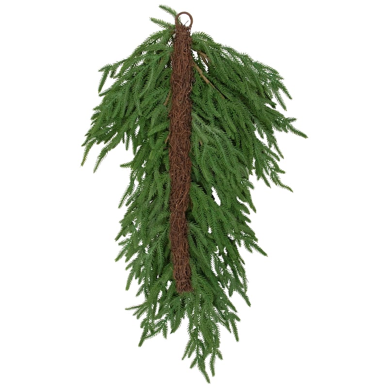 Norfolk Pine Artificial Christmas Teardrop Swag - 28"