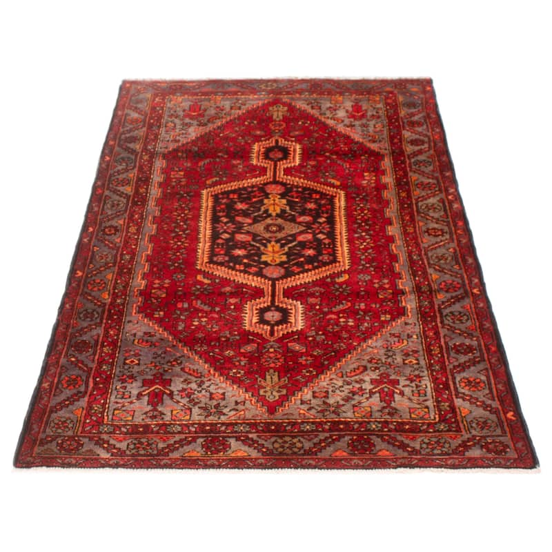 ECARPETGALLERY Hand-knotted Andelz Red Wool Rug - 4'8 x 7'11