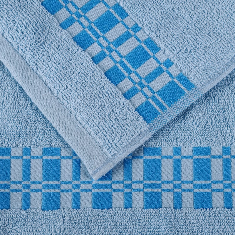 Superior Larissa Cotton Embroidered Geometric Border 6-Piece Towel Set