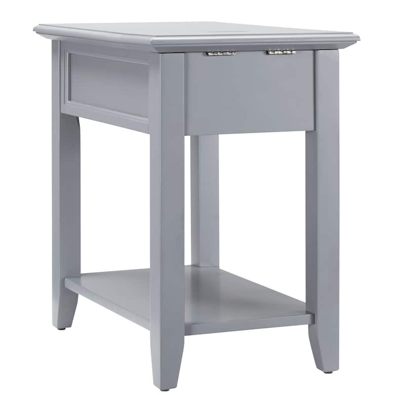 Zayden 1-drawer Side Table with Charging Station by iNSPIRE Q Bold