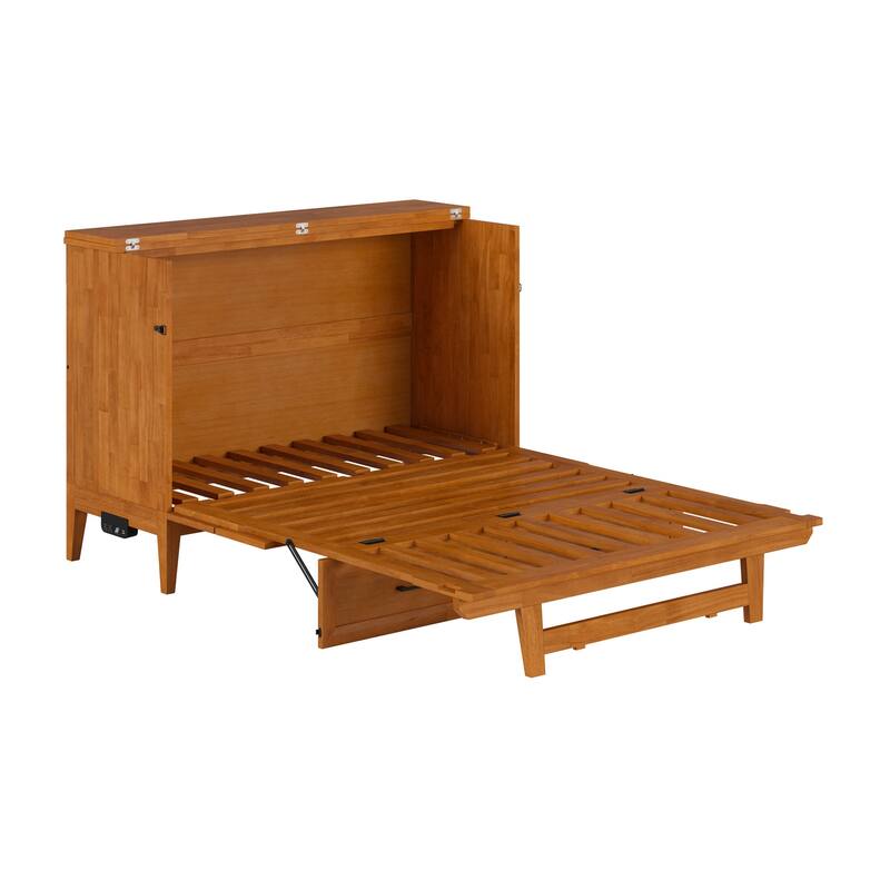 Santa Fe Murphy Bed Chest with Mattress and Built-in Charger