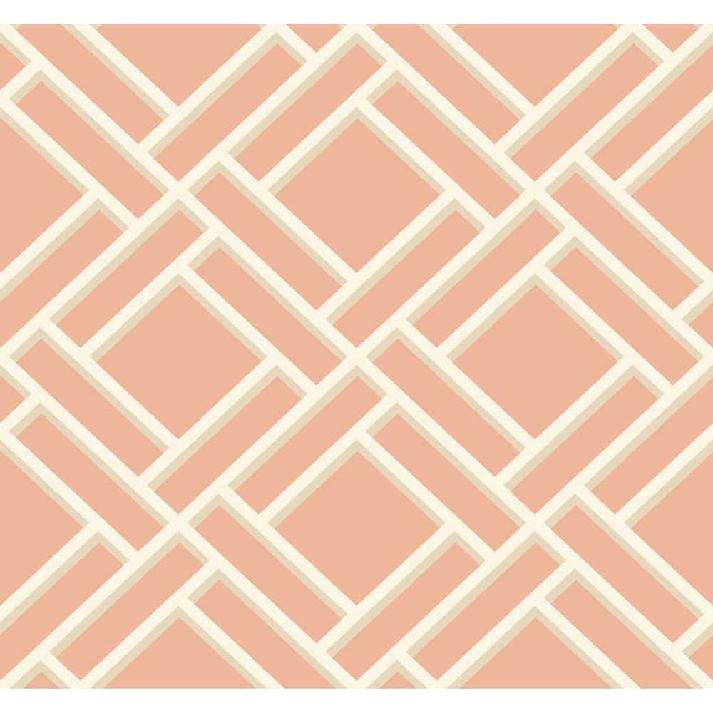 Seabrook Designs Lillian August Block Trellis Unpasted Wallpaper