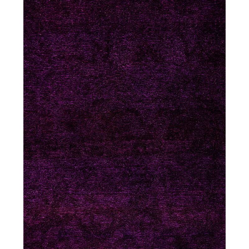 Overdyed One-of-a-Kind Hand-Knotted Area Rug - Purple - 6' 1" x 9' 5"