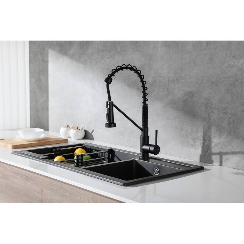 Indigo Home Single Handle Pull Down Sprayer Kitchen Faucet