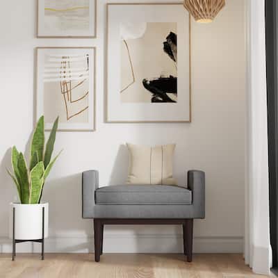 WYNDENHALL Highbridge 29 inch Wide Contemporary Rectangle Ottoman Bench