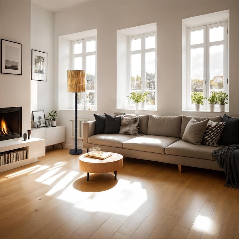 Norfolk Floor Lamp - Black Wood