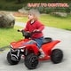 preview thumbnail 3 of 25, Qaba Kids ATV Quad, 6V Ride On Toy with Rechargeable Battery, Light, Forward & Reverse, 4 Wheeler Battery Powered for Boys Girls