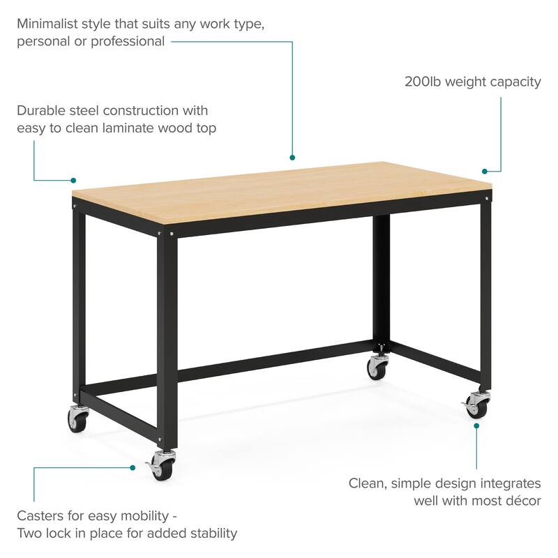 Space Solutions Home Office Natural Wood Finish Desk and Storage Set