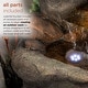 preview thumbnail 18 of 43, Alpine Corporation Outdoor Multi-Tier Rainforest Rock Waterfall Fountain with LED Lights