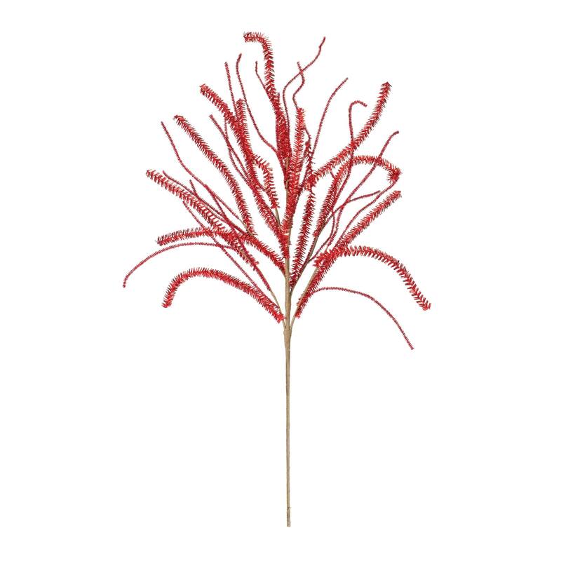 Artificial Pine Glittered Tinsel Branch Sprays - 32" - Set of 2