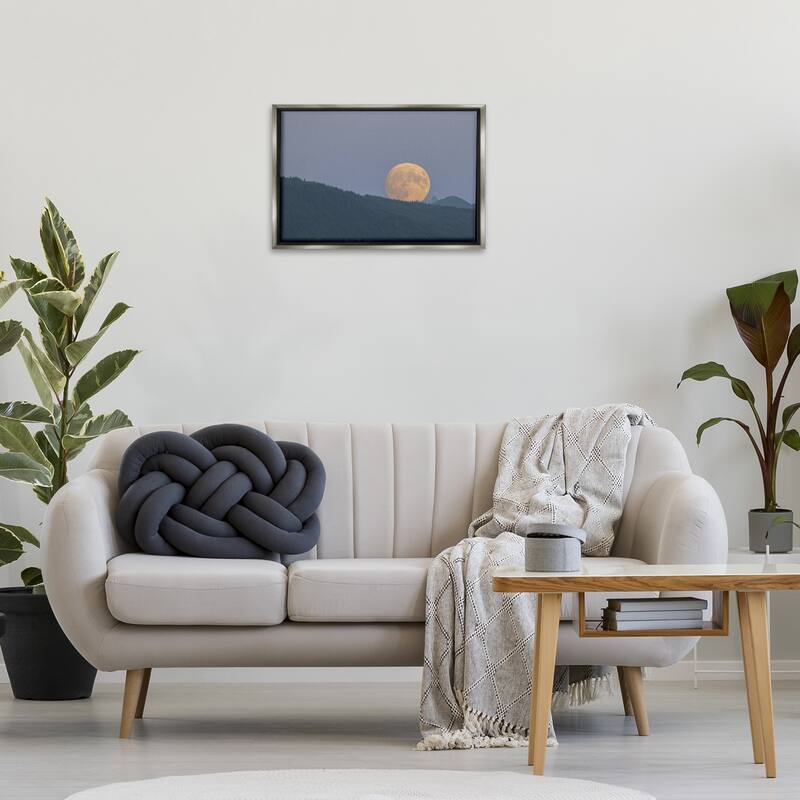 Stupell Majestic Moonrise Landscape Framed Floater Canvas Wall Art Design By Nancy Crowell