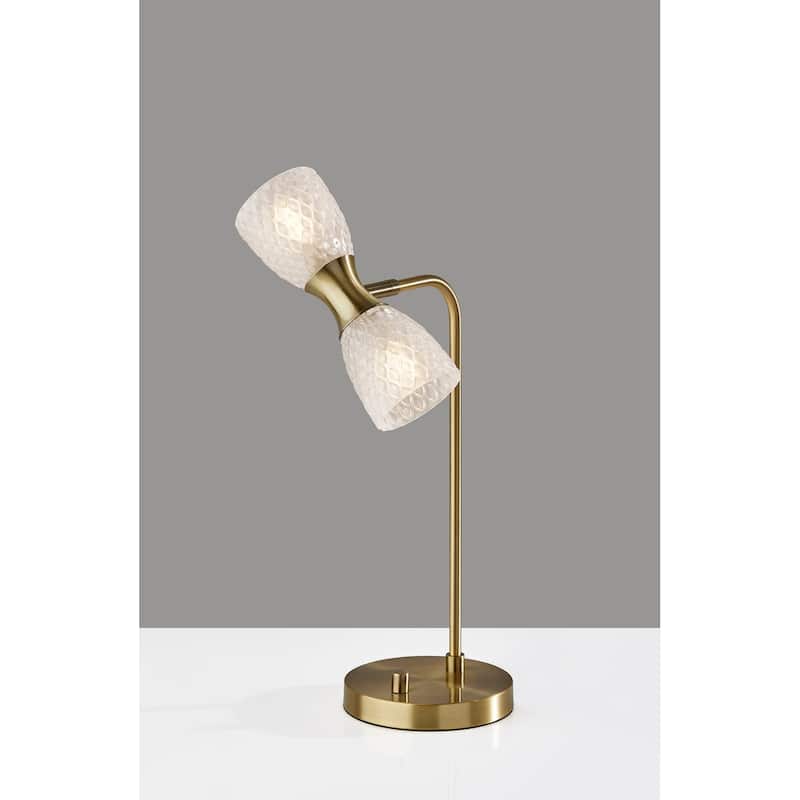 Nina LED Desk Lamp - Antique Brass