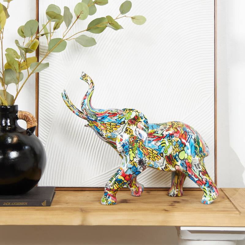 The Novogratz Multi Colored Polystone Various Animal Sculpture