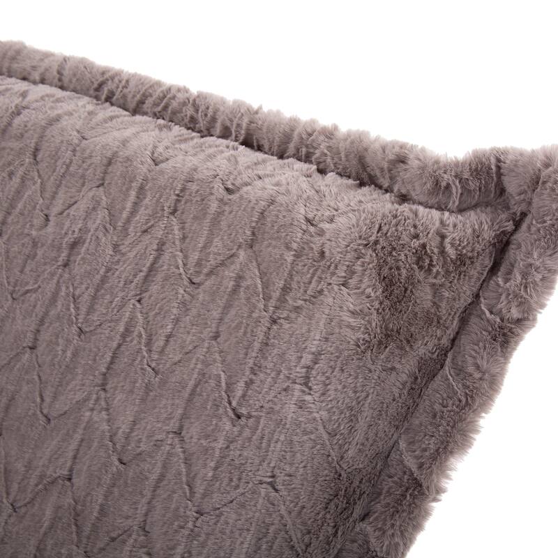 Allan Andrews Scroll Puff Rocker with Titanium Frame, Angora Collection