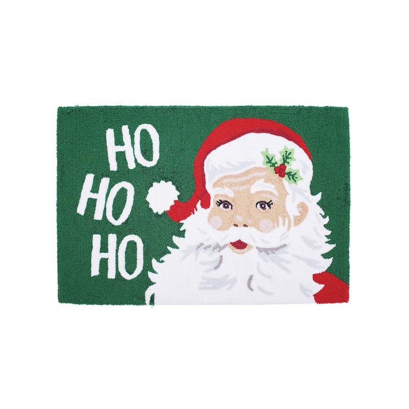 Santa Clause Hooked Rug - 2'x3'
