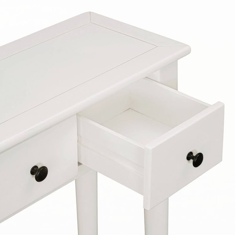 Entryway Table with 4 Drawers(White)