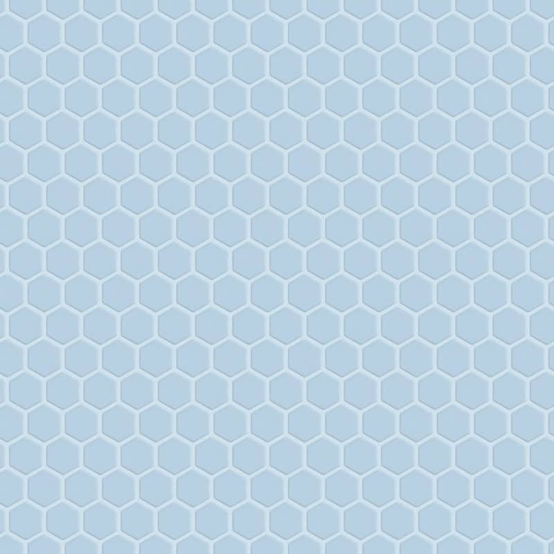 Merola Tile Metro 1" Hex Matte Light Blue 10-1/4"x11-7/8" Porcelain Mosaic Tile
