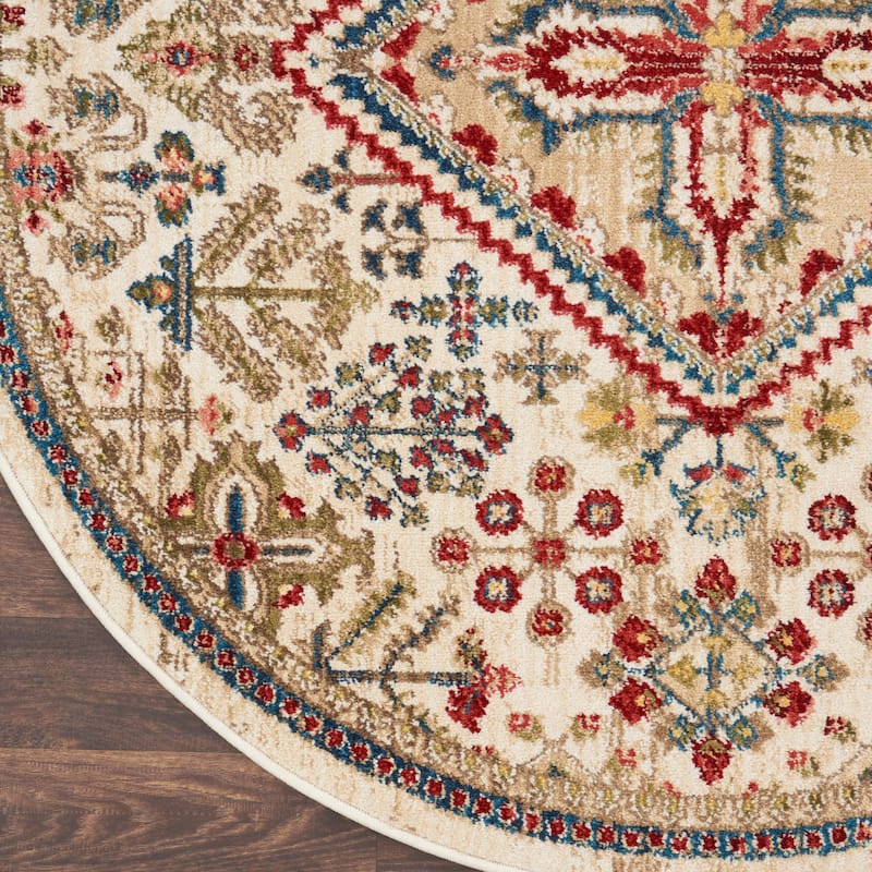 Nourison Revel Traditional Floral Medallion Area Rug