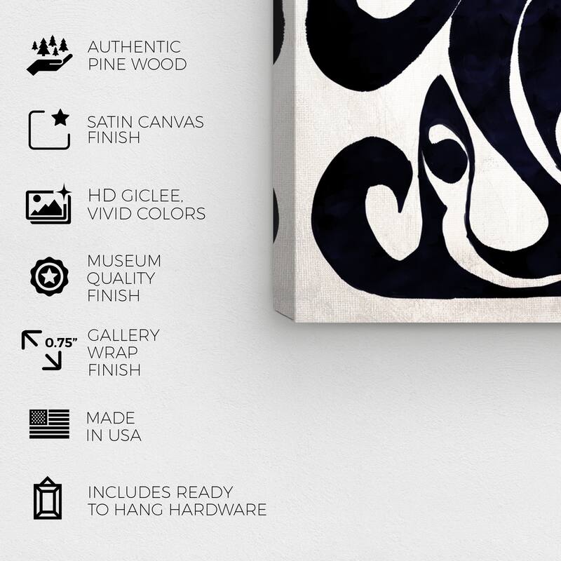 Wynwood Studio Canvas People and Portraits Faces III Black and Modern & Contemporary Wall Art Canvas Print