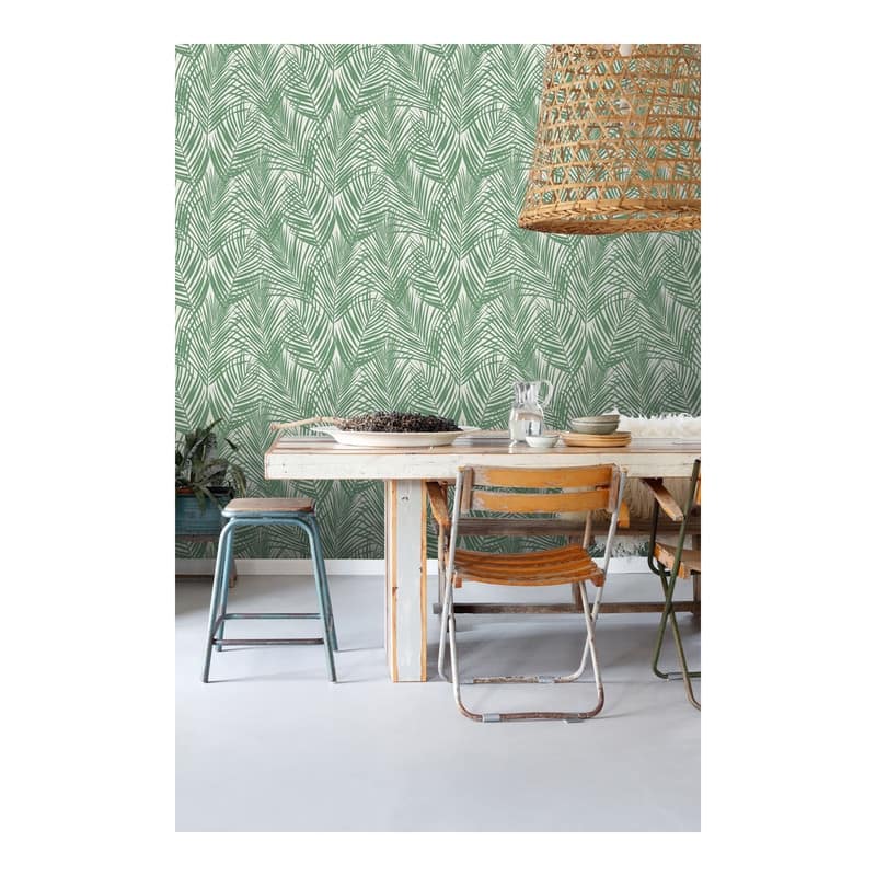 ESTA Home Fifi Green Palm Frond Wallpaper - 20.5 x 396 x 0.025