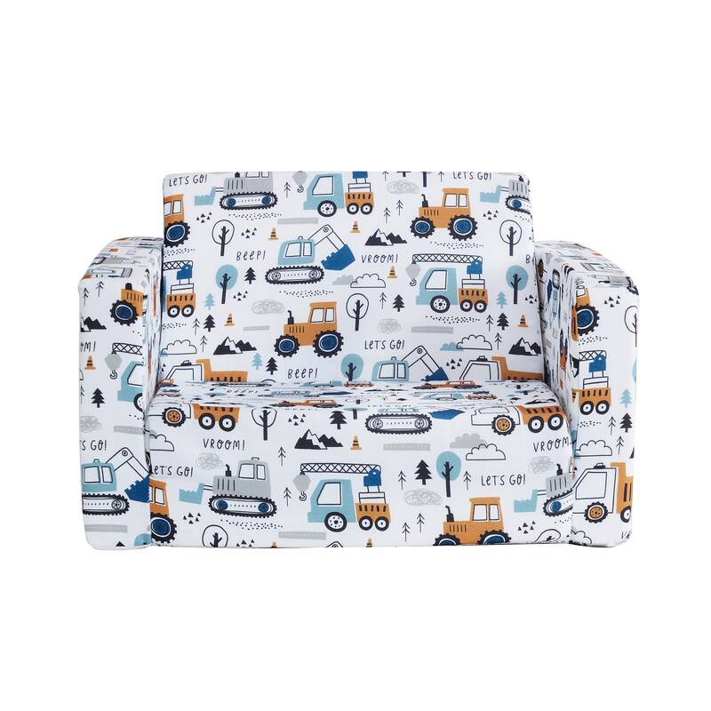 Kids Sofa, Children's 2 in 1 Convertible Sofa to Lounger