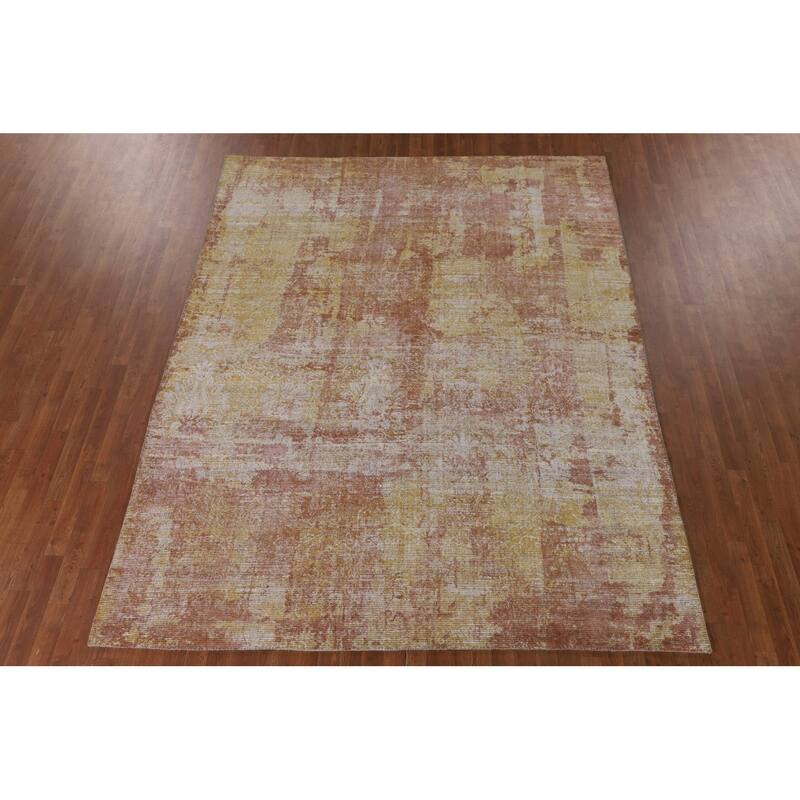 All-Over Abstract Oriental Area Rug Handmade Wool Carpet - 7'10" x 10'0"