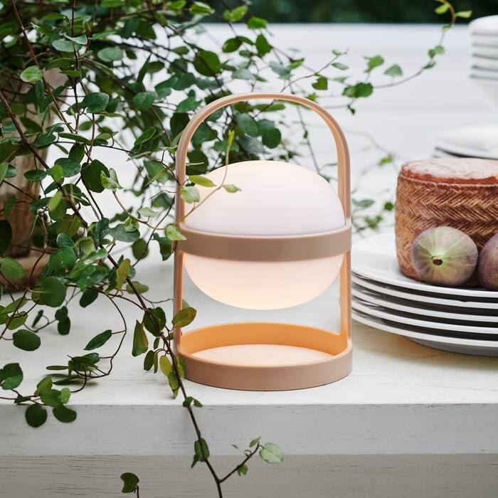 Soft Spot Solar Circular Lantern, Wheat