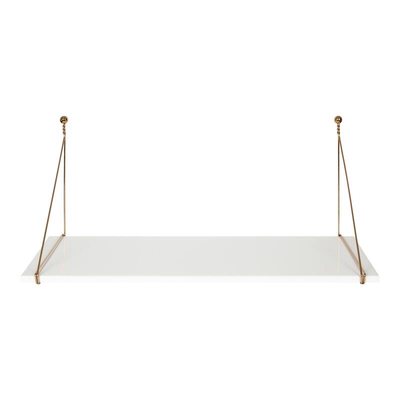 Kate and Laurel Vista Wall Mounted Wooden Desk Shelf