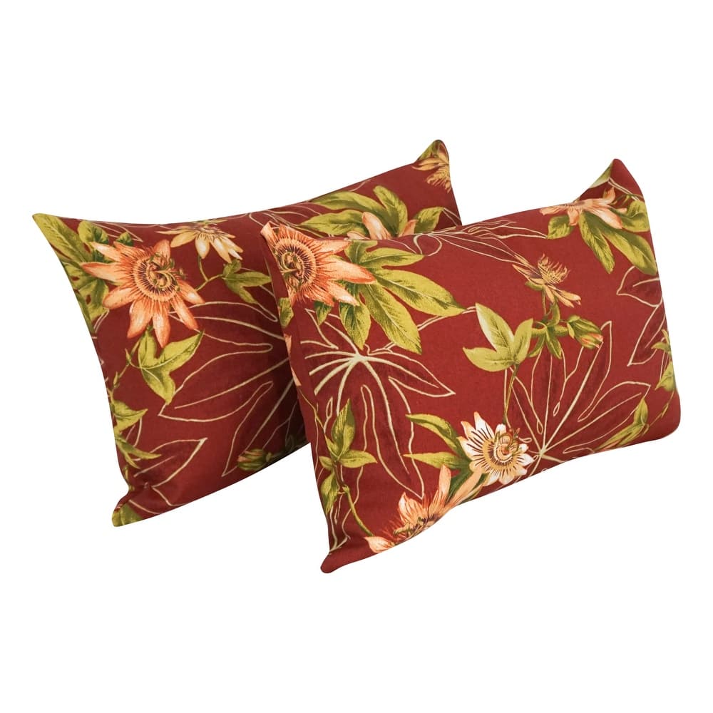 19-inch by 11-inch Outdoor Throw Pillows (Set of 2, Multiple Patterns) - 19 x 11