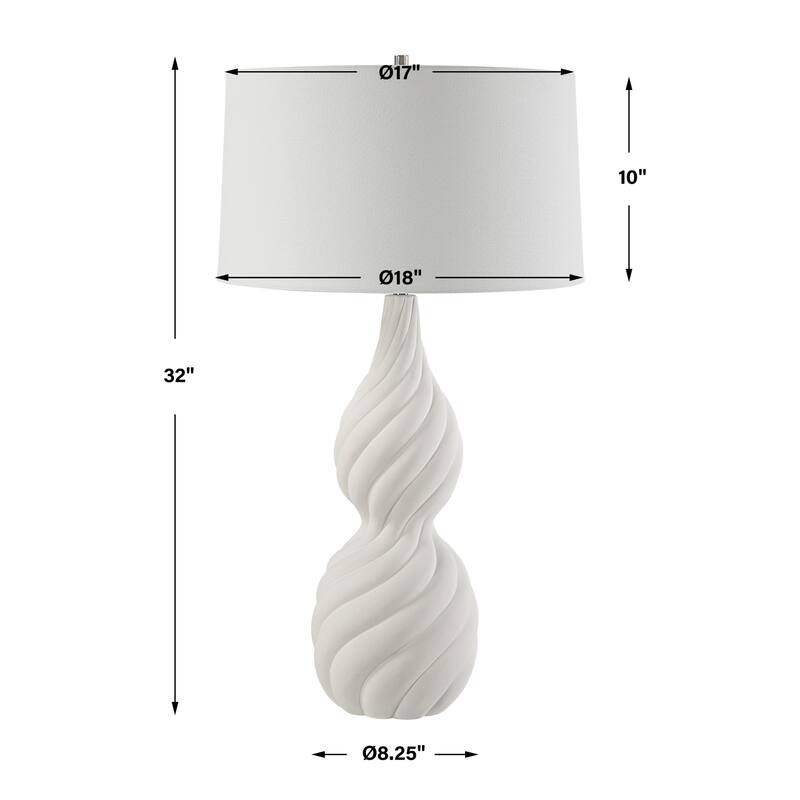 Twisted Swirl Table Lamp - 32" - White