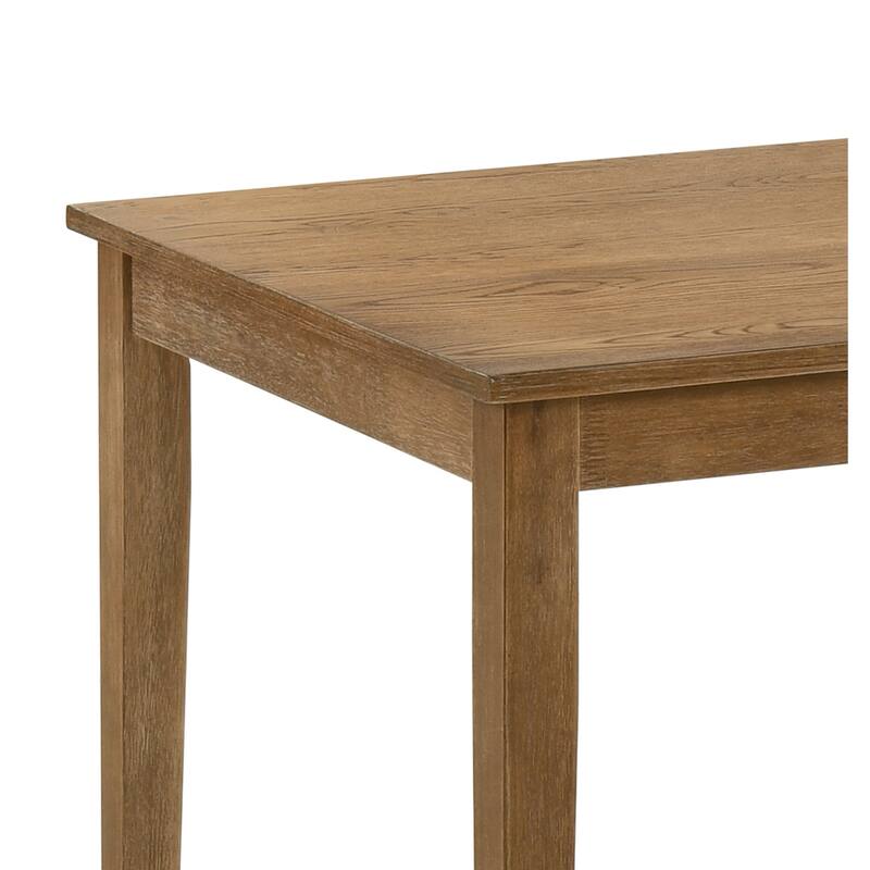 Rustic 5-Piece Dining Set with Weathered Oak Table and Upholstered Chairs, Perfect for Cozy Dining Spaces